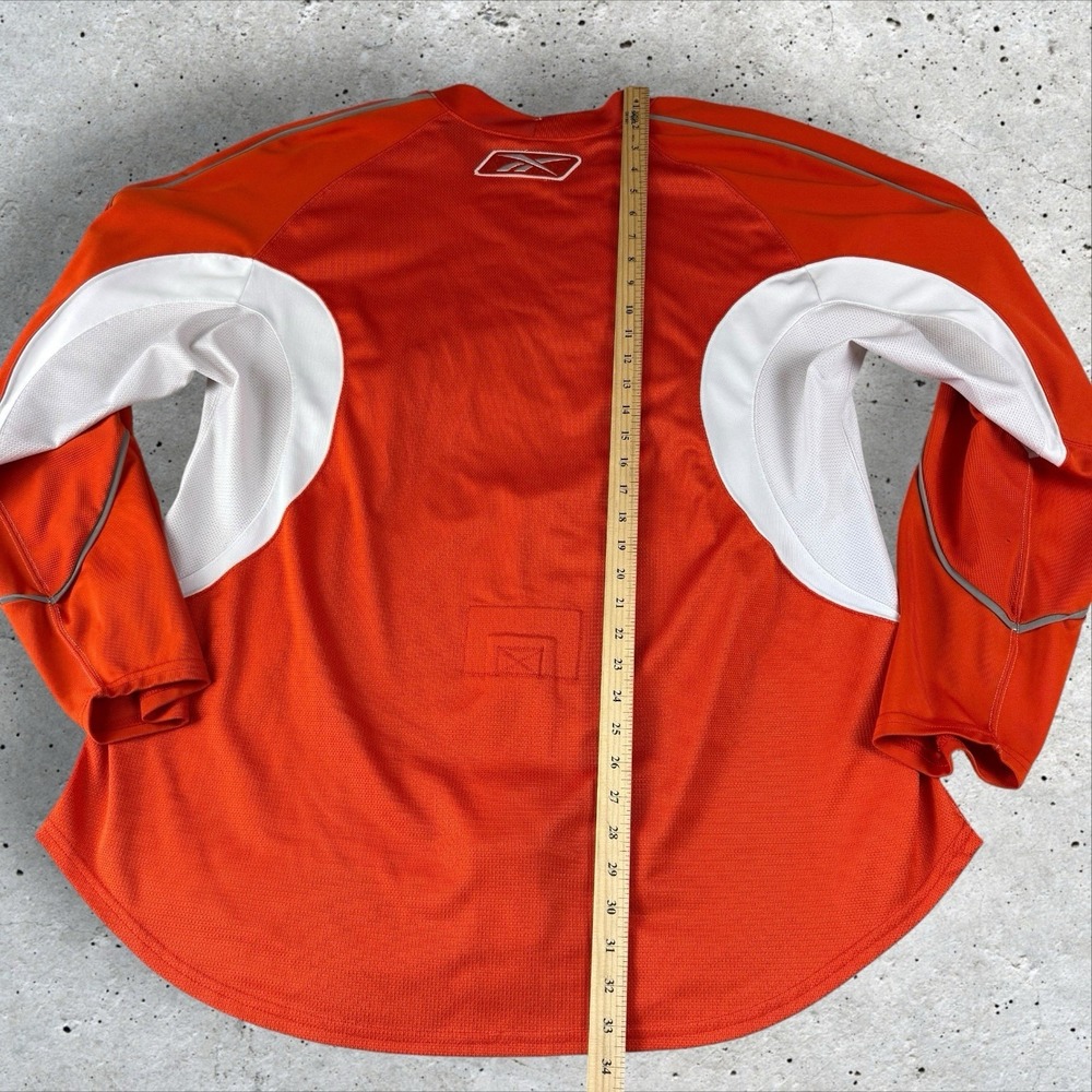 Vintage CCM NHL Atlanta Thrashers Blank Orange Jersey Sz 56 Fight Strap Canada - Picture 6 of 7
